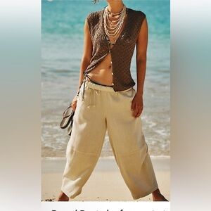 Free People Kayden Barrel Pants White